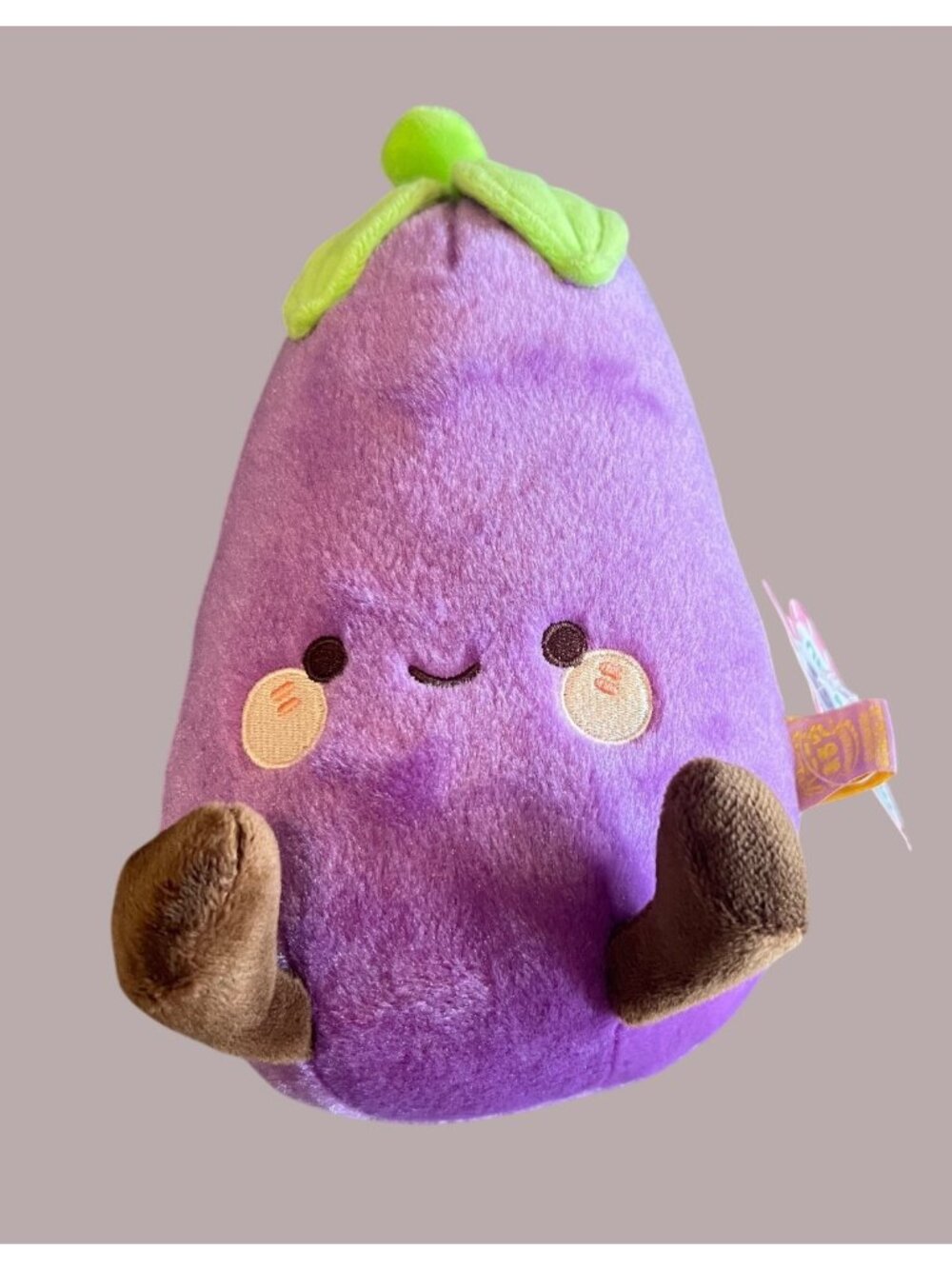 Honeymaru Edward The Eggplant Plush Toy 10" Purple With Tags Soft Cuddly Collect
